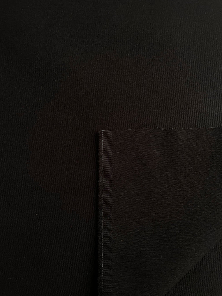 Midweight Organic Cotton Twill in Black–Frankie Rose Fabrics