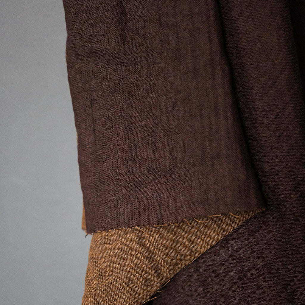 Wool Linen Double Gauze from Merchant & Mills in Coffee