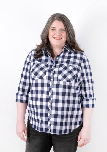 Archer Blouse Plus Size Sewing Pattern–Frankie Rose Fabrics