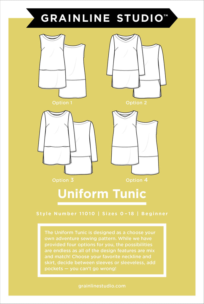 Uniform Tunic Blouse Sewing Pattern | Frankie Rose Fabrics