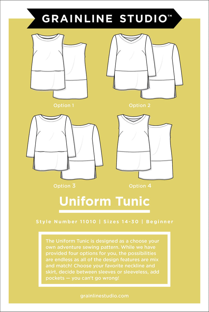 Uniform Tunic Blouse Plus Size Pattern–Frankie Rose Fabrics