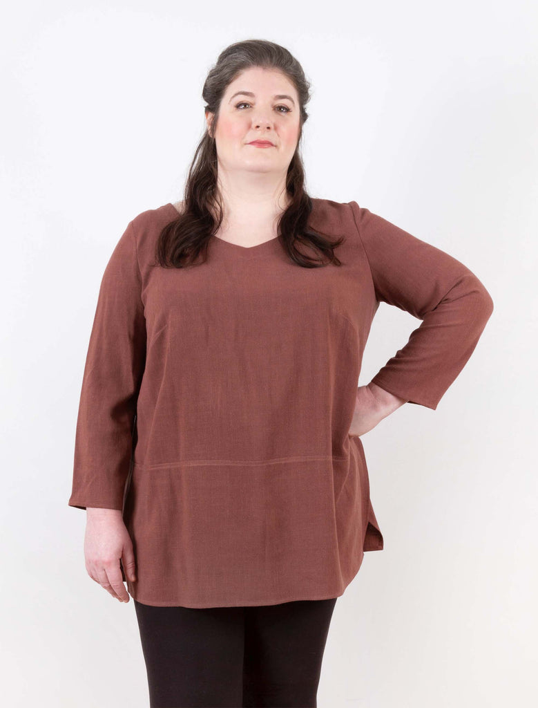 Uniform Tunic Blouse Plus Size Pattern–Frankie Rose Fabrics