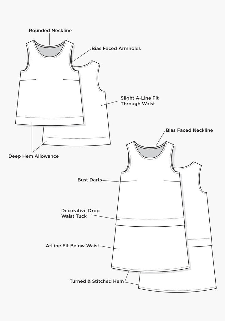 Willow Tank & Dress Sewing Pattern | Frankie Rose Fabrics
