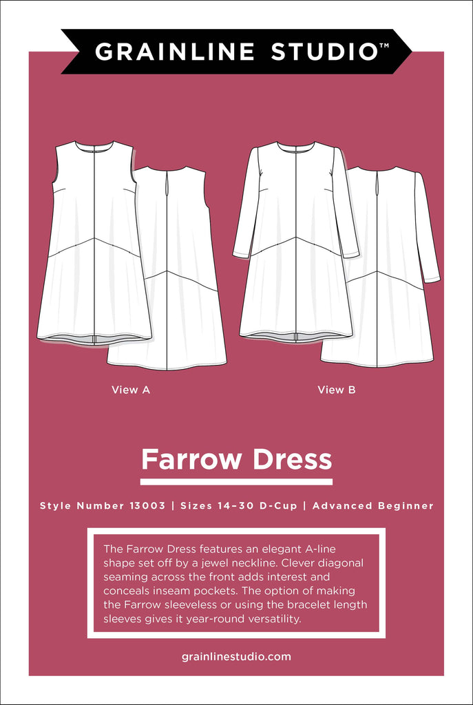 Farrow Dress Plus Size Sewing Pattern | Frankie Rose Fabrics