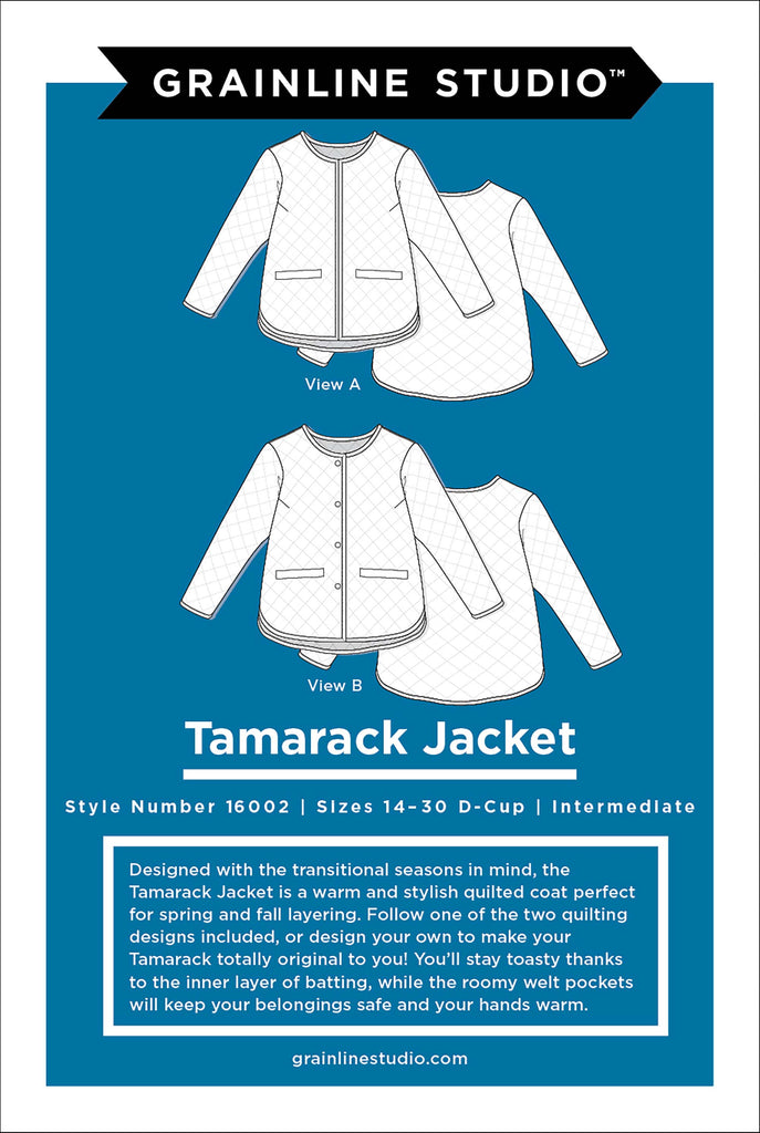 Tamarack Quilted Jacket Plus Size Sewing Pattern