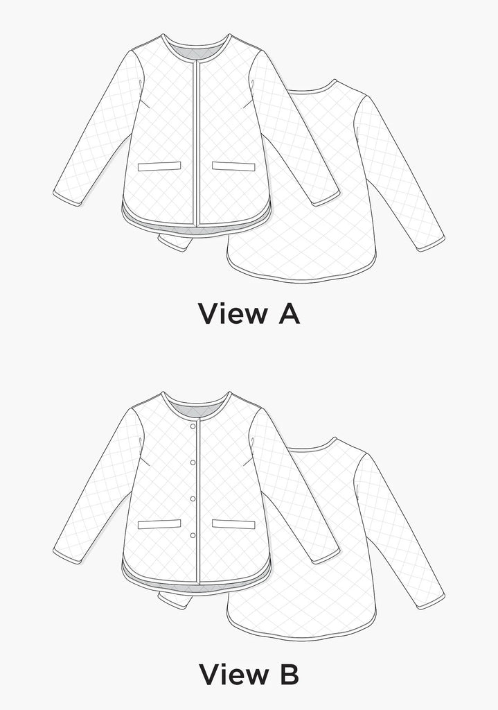 Tamarack Quilted Jacket Plus Size Sewing Pattern