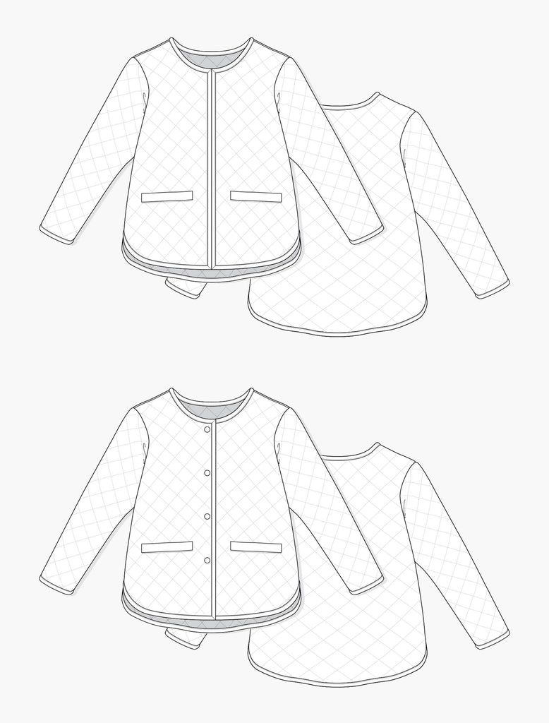 Tamarack Quilted Jacket Sewing Pattern–Frankie Rose Fabrics