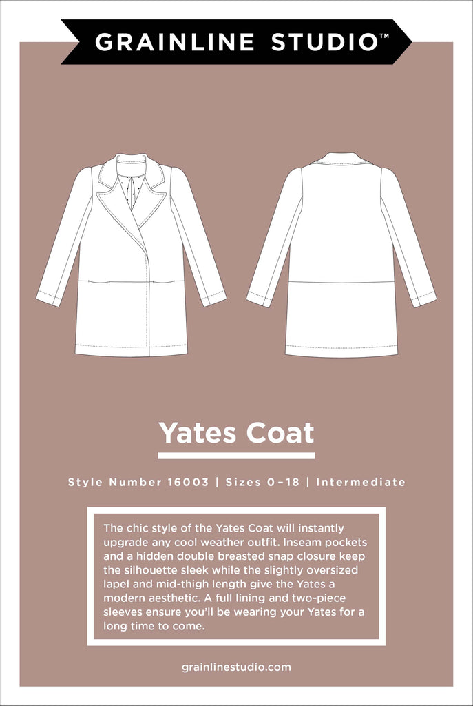 Yates Coat Sewing Pattern | Frankie Rose Fabrics