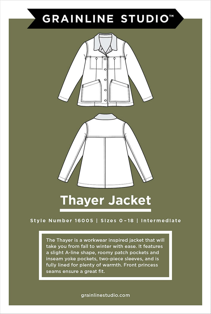Thayer Jacket Sewing Pattern | Frankie Rose Fabrics