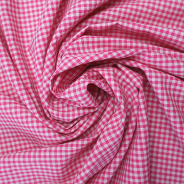 a pink and white checkered fabric