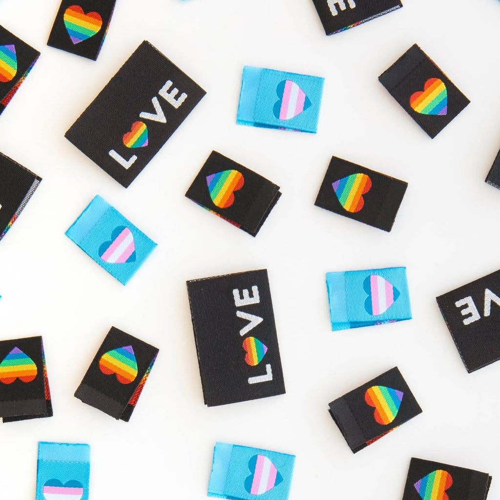 Love with Pride Heart Sew-in Lables-Label-Frankie Rose Fabrics