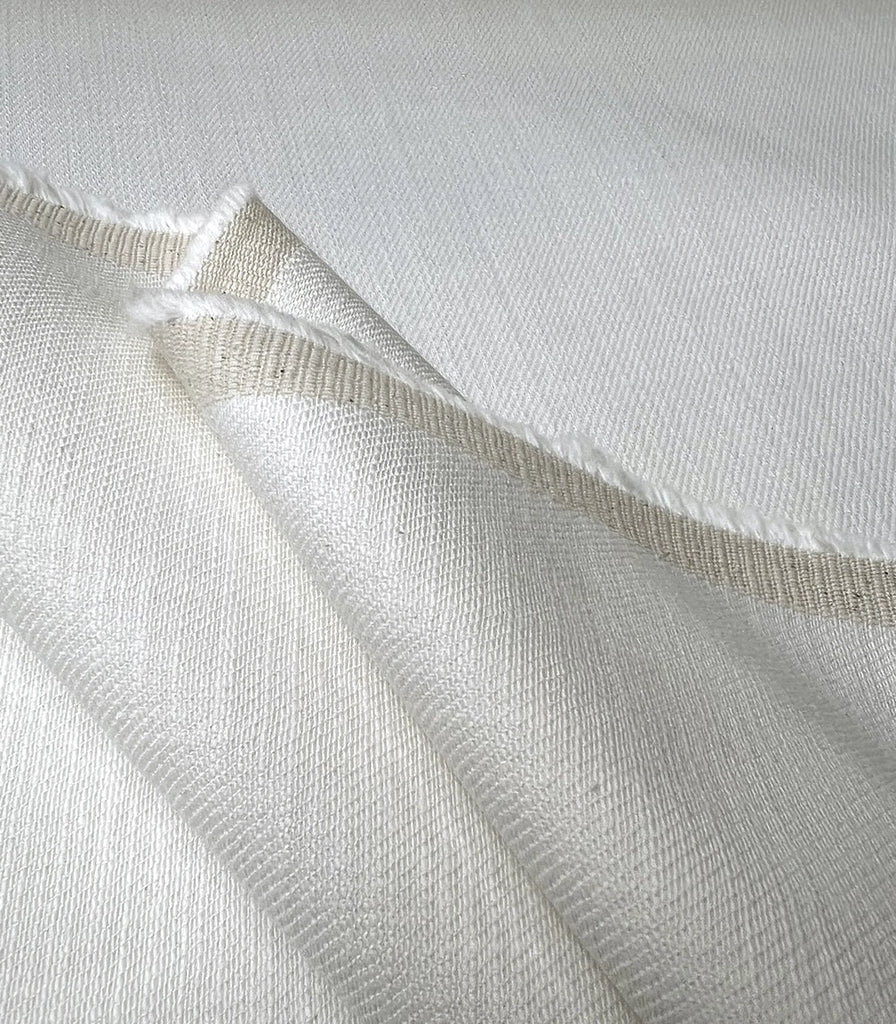 Soft Italian Midweight Denim in Coconut-Fabric-Frankie Rose Fabrics