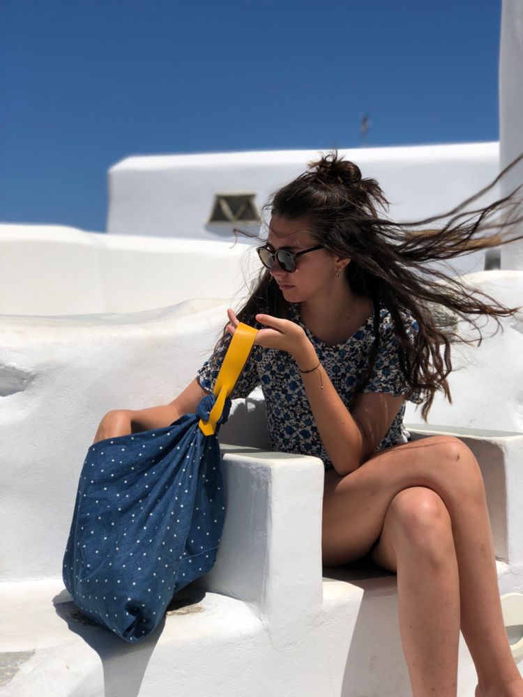 Leather Furoshiki Bag Handles in Curry-Bag Handles-Frankie Rose Fabrics