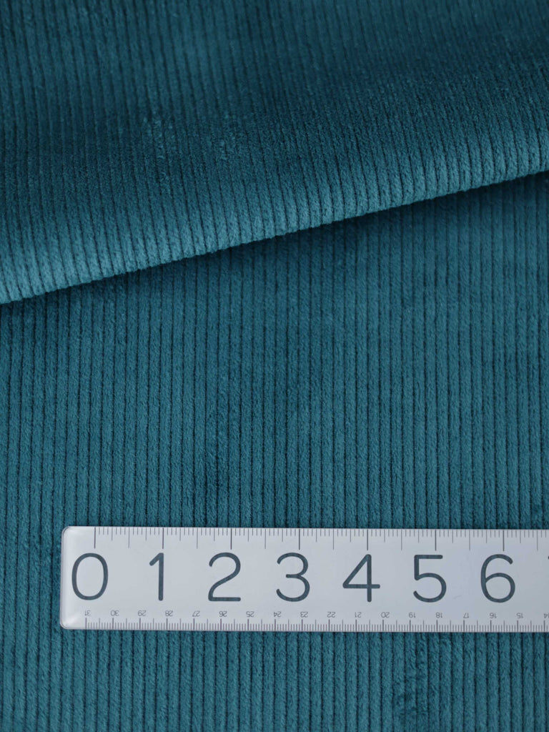 Wide Wale Stretch Corduroy in Peacock-Fabric-Frankie Rose Fabrics