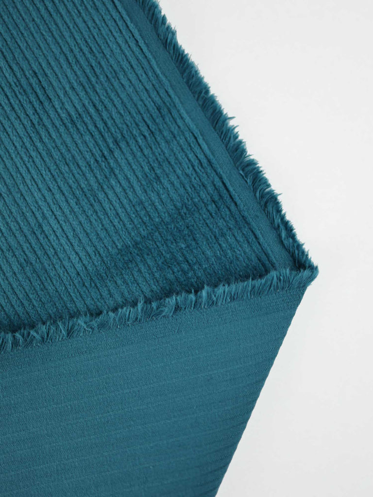 Wide Wale Stretch Corduroy in Peacock-Fabric-Frankie Rose Fabrics
