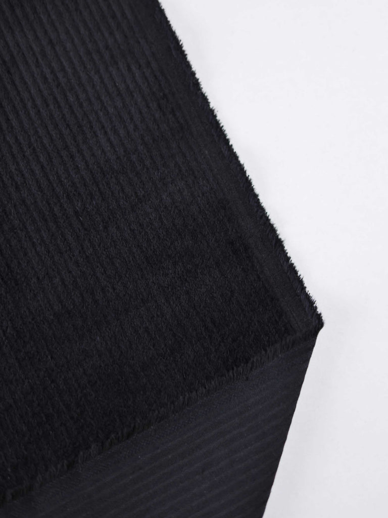 Wide Wale Stretch Corduroy in Black-Fabric-Frankie Rose Fabrics