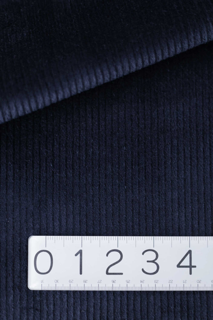 Wide Wale Stretch Corduroy in Midnight Blue-Fabric-Frankie Rose Fabrics