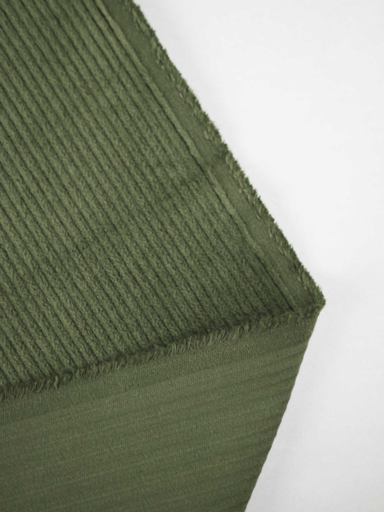 Wide Wale Stretch Corduroy in Olive-Fabric-Frankie Rose Fabrics