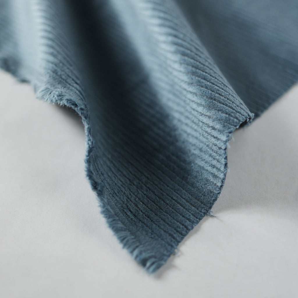 Wide Wale Stretch Corduroy in Sky-Fabric-Frankie Rose Fabrics