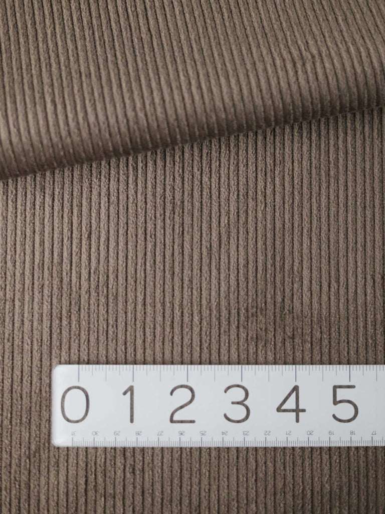 Wide Wale Stretch Corduroy in Taupe-Fabric-Frankie Rose Fabrics