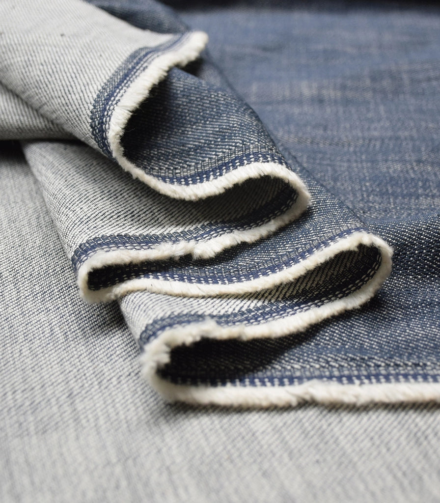 Soft Italian Midweight Denim in Vintage Navy-Fabric-Frankie Rose Fabrics