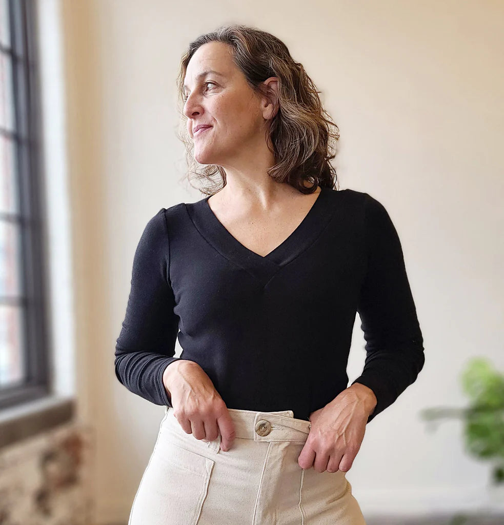 Skyline Bodycon Tee | Size 00-20-Sewing Pattern-Frankie Rose Fabrics