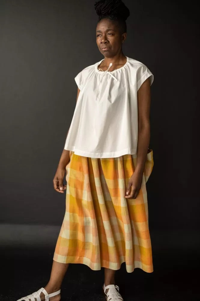 Island Life Laundered Linen Check Fabric-Fabric-Frankie Rose Fabrics