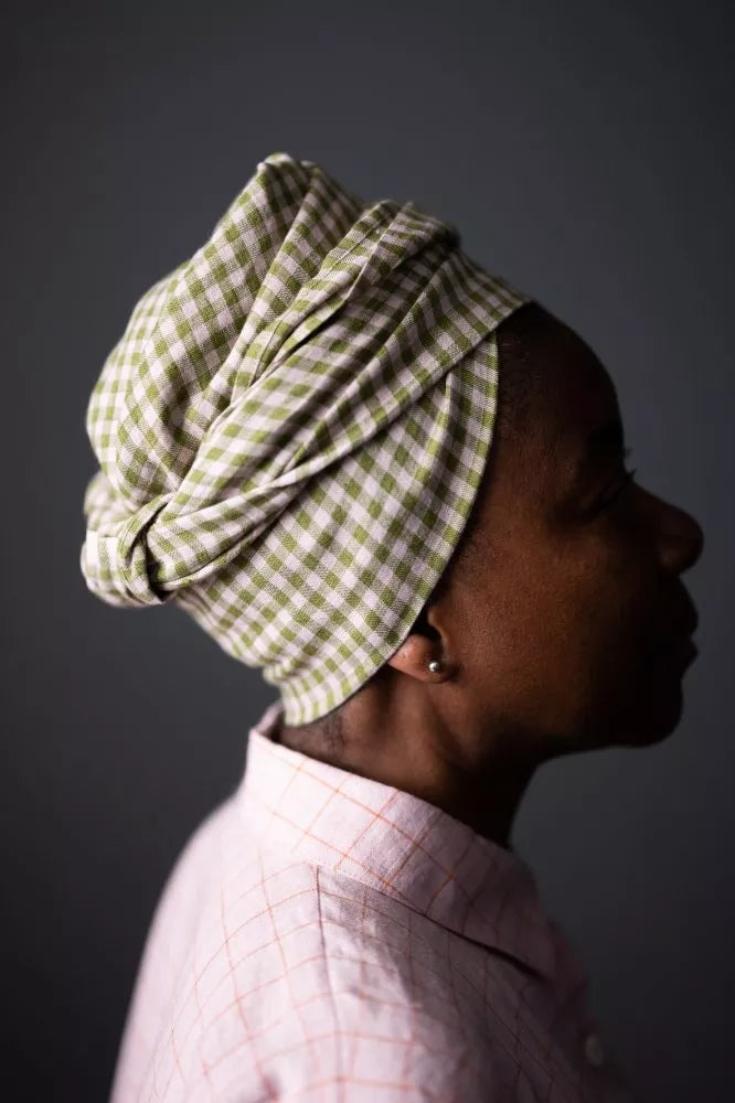 Summer Thistle Linen Gingham Fabric-Fabric-Frankie Rose Fabrics