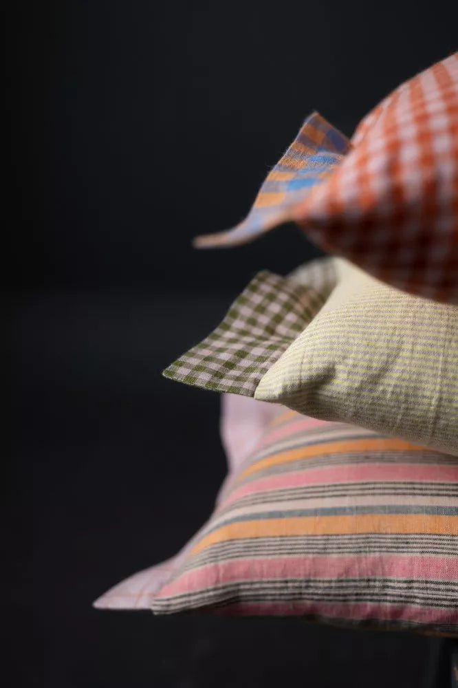 Summer Thistle Linen Gingham Fabric-Fabric-Frankie Rose Fabrics