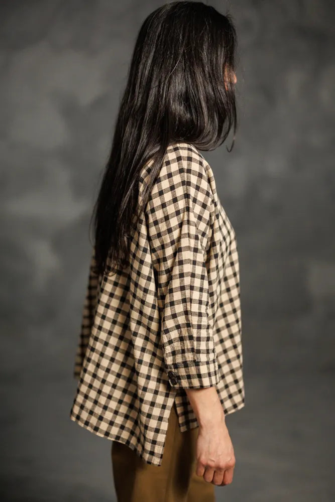 Piper Linen Cotton Check Fabric-Fabric-Frankie Rose Fabrics