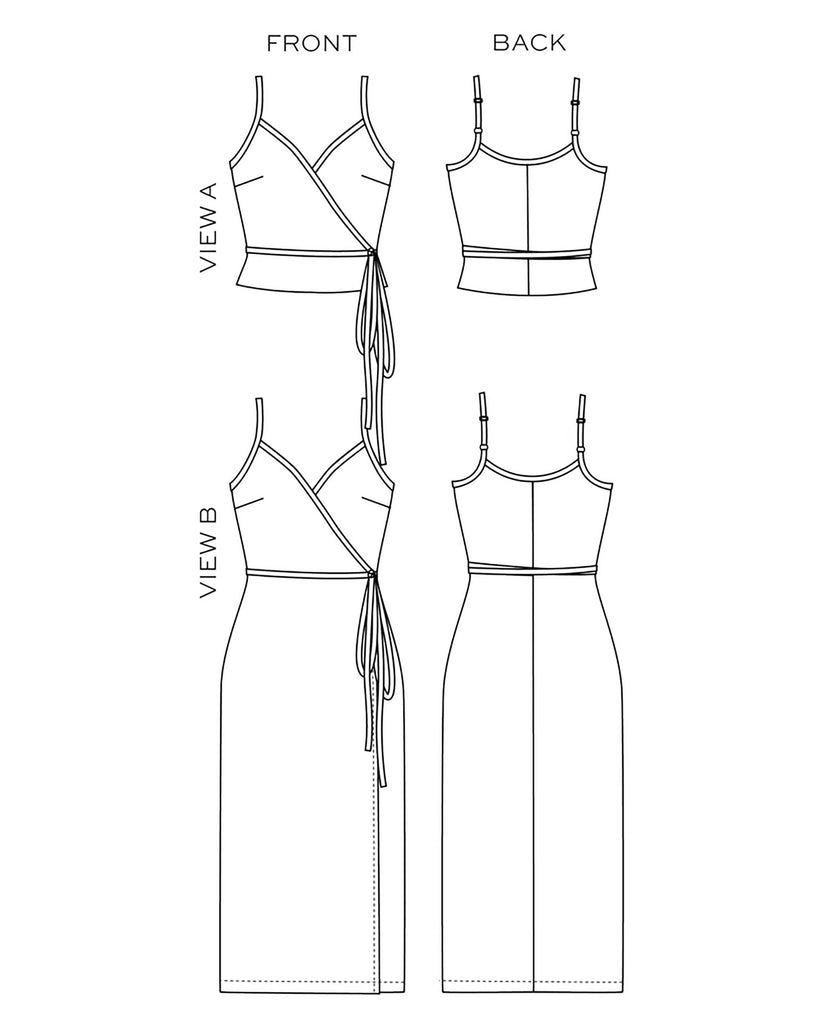 Calvin Wrap Dress Sewing Pattern | Frankie Rose Fabrics