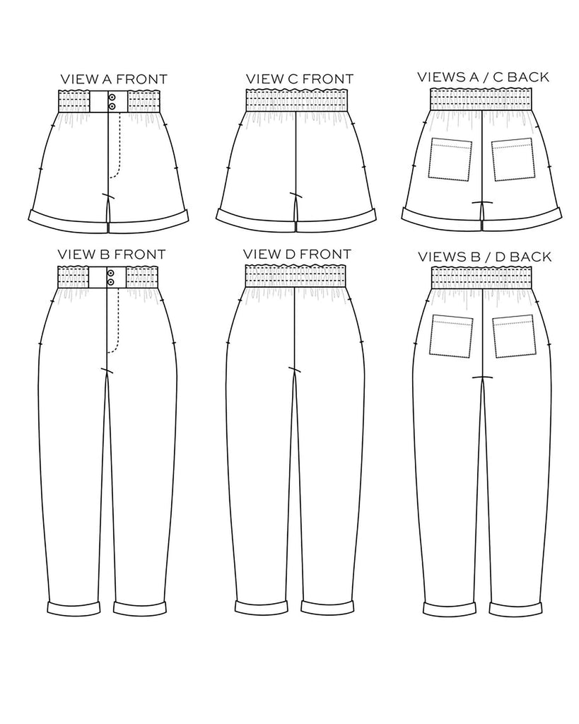 Dani Shorts & Pants Sewing Pattern | Frankie Rose Fabrics