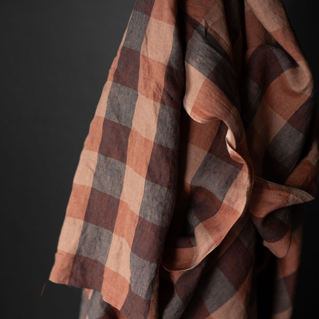 Dearborn Darks Linen Check Fabric from Merchant & Mills