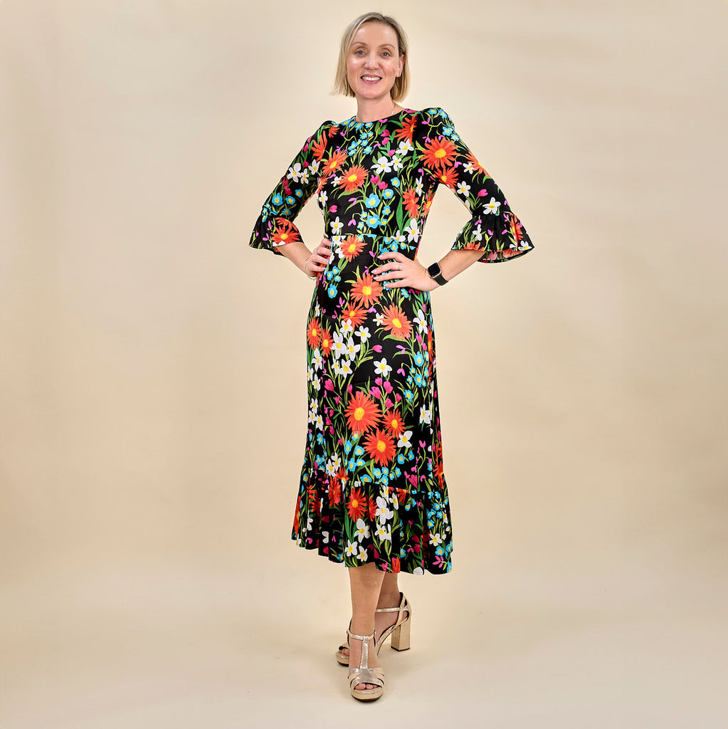 Ecovero Viscose Satin in Lara Cobalt-Fabric-Frankie Rose Fabrics