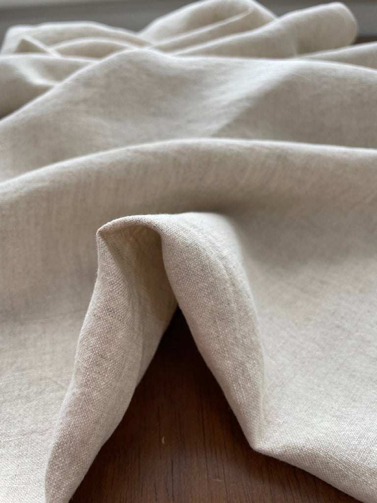 Stonewashed Linen Fabric in Oat | Frankie Rose Fabrics