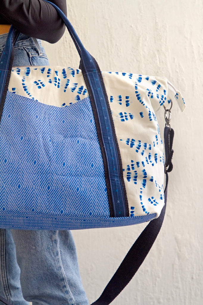 Linen Cotton Blend in Indigo Echoes-Fabric-Frankie Rose Fabrics