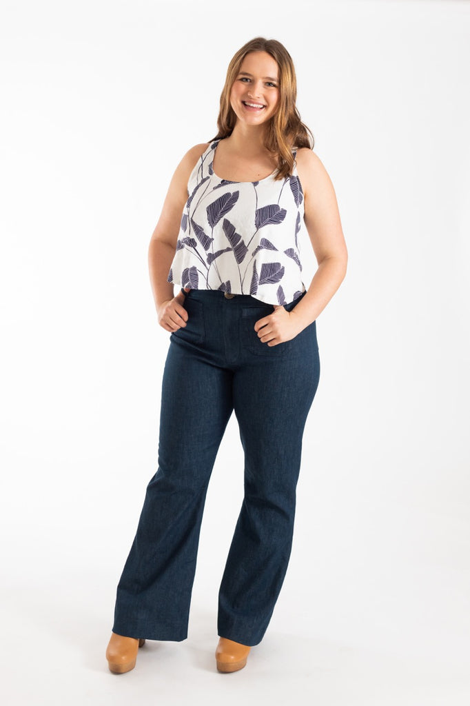 Isle Flare & Wide Leg Jeans Sewing Pattern-Sewing Pattern-Frankie Rose Fabrics