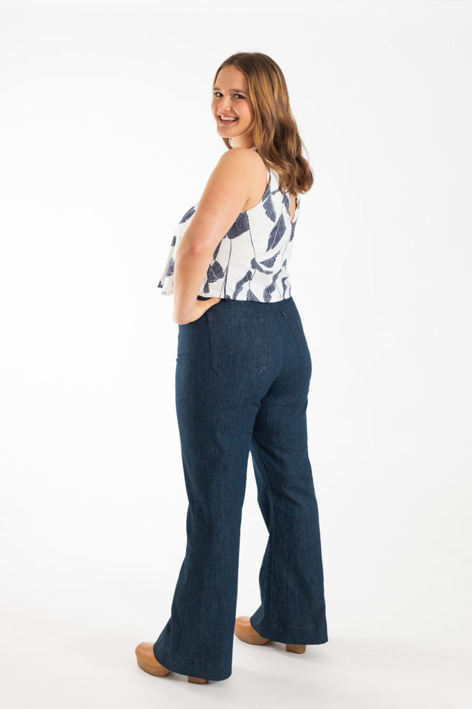 Isle Flare & Wide Leg Jeans Sewing Pattern-Sewing Pattern-Frankie Rose Fabrics