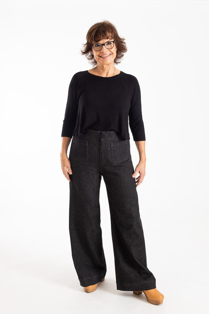 Isle Flare & Wide Leg Jeans Sewing Pattern-Sewing Pattern-Frankie Rose Fabrics