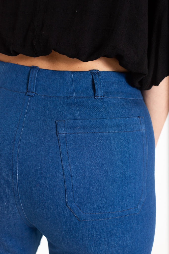 Isle Flare & Wide Leg Jeans Sewing Pattern-Sewing Pattern-Frankie Rose Fabrics