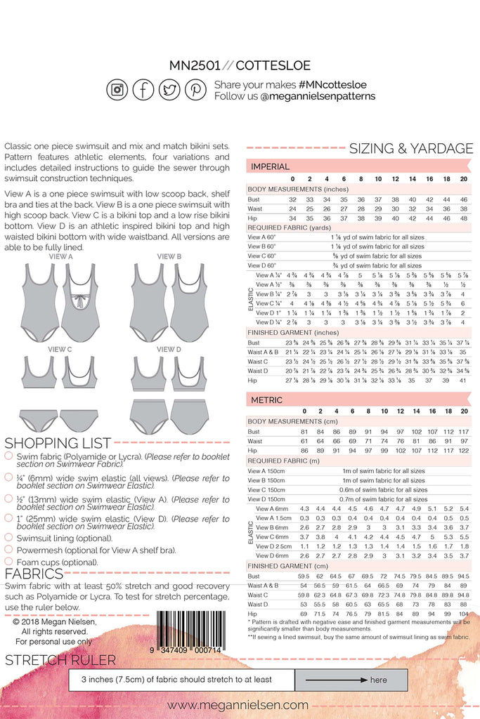 Cottesloe Swimsuit & Bikini Pattern | Frankie Rose Fabrics