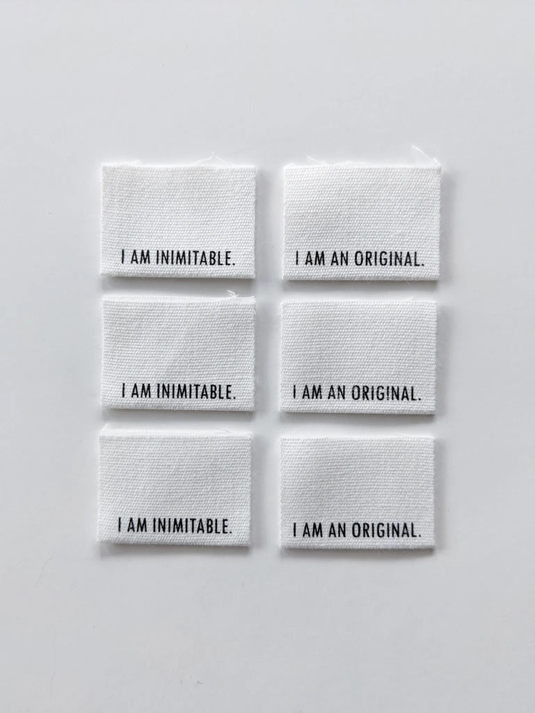 "I am an Original" Sew-in Labels | Frankie Rose Fabrics