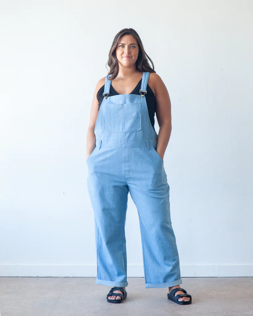 Riley Overalls Sewing Pattern by True Bias | Plus Sizes 14-32-Sewing Pattern-Frankie Rose Fabrics