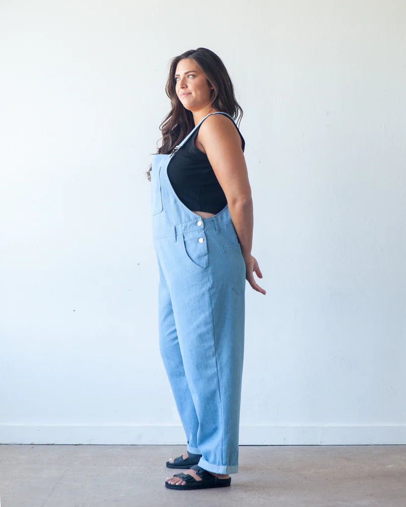 Riley Overalls Sewing Pattern by True Bias | Plus Sizes 14-32-Sewing Pattern-Frankie Rose Fabrics