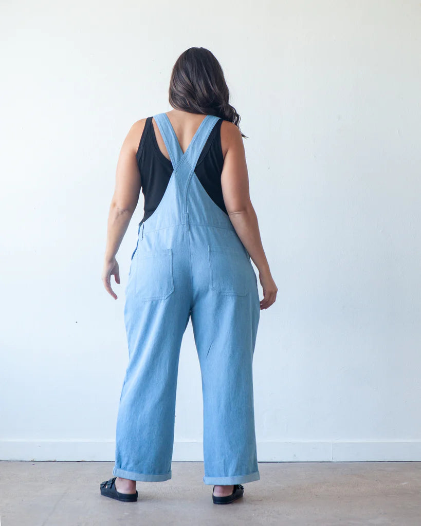Riley Overalls Sewing Pattern by True Bias | Plus Sizes 14-32-Sewing Pattern-Frankie Rose Fabrics