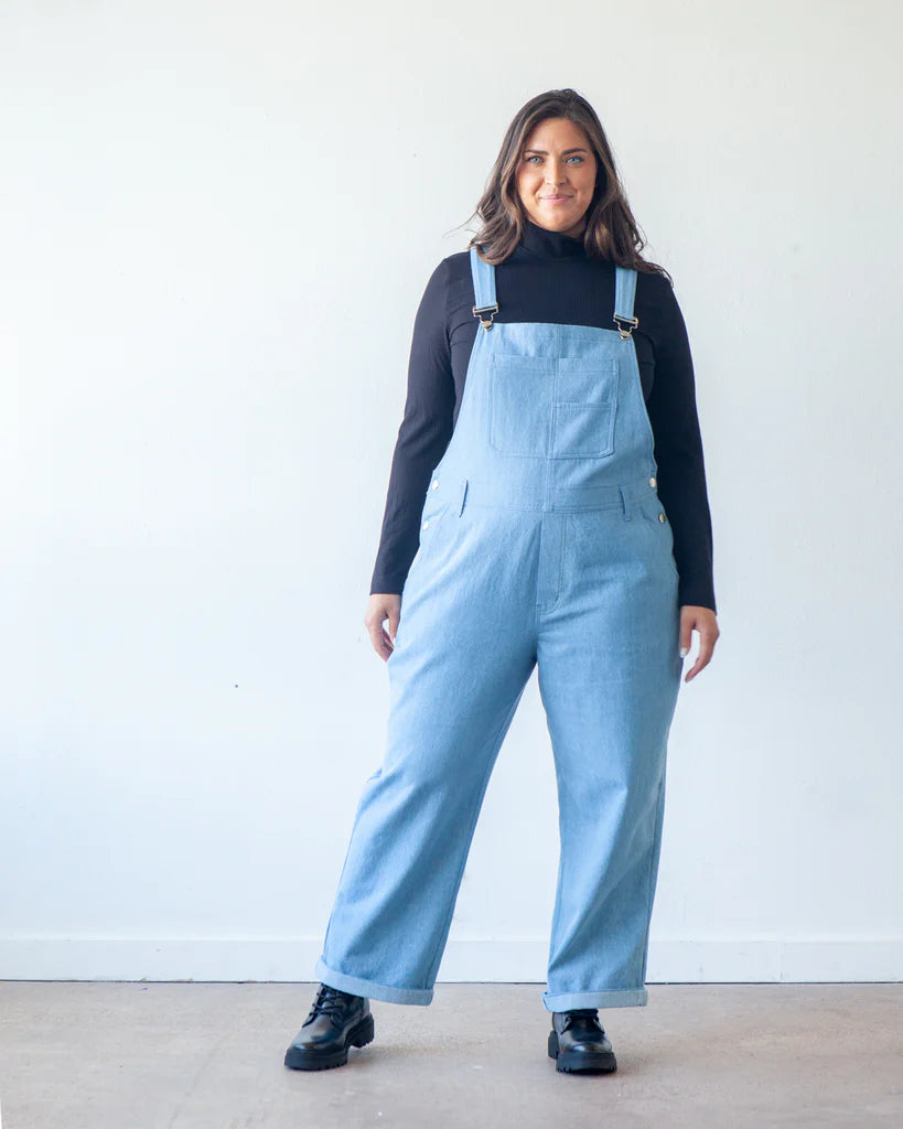 Riley Overalls Sewing Pattern by True Bias | Plus Sizes 14-32-Sewing Pattern-Frankie Rose Fabrics