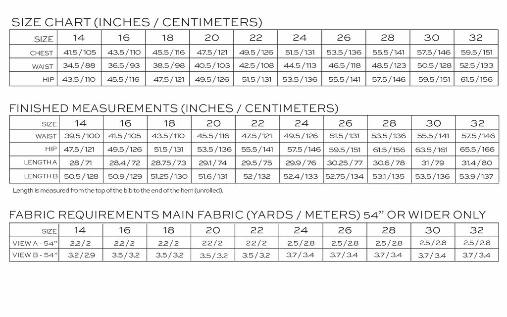 Riley Overalls Sewing Pattern by True Bias | Plus Sizes 14-32-Sewing Pattern-Frankie Rose Fabrics