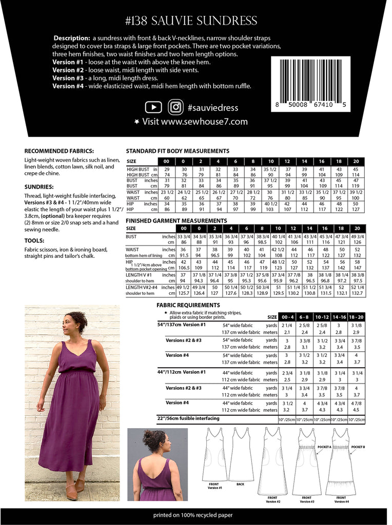 Sauvie Sundress Dress Sewing Pattern | Frankie Rose Fabrics