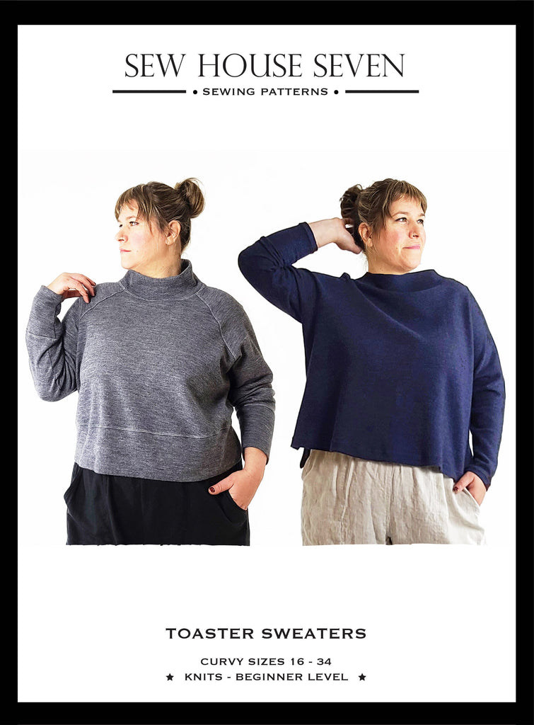 Toaster Sweatshirt Plus Size Pattern | Frankie Rose Fabrics