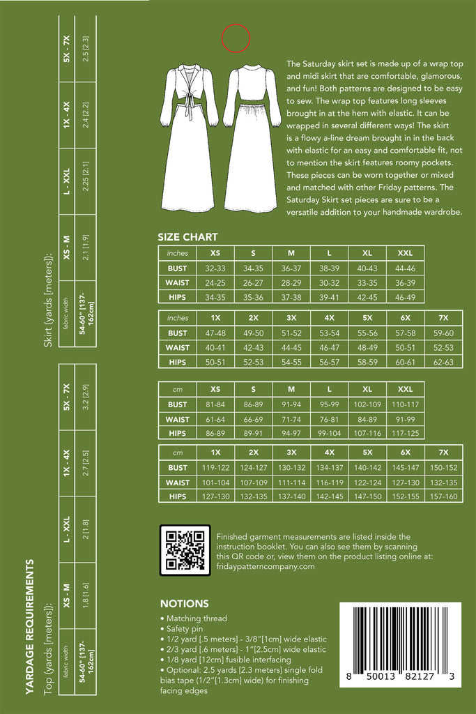 Saturday Skirt & Top Set Pattern | Frankie Rose Fabrics